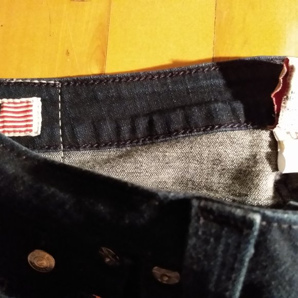 Women's Vintage True Religion Billy Super T Dark Indigo Blue Denim Jeans USA S30 - Picture 3 of 7